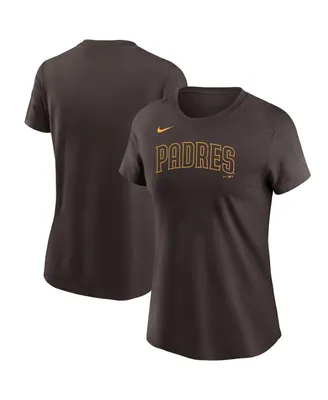 Women's Nike Brown San Diego Padres Wordmark T-shirt