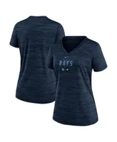 Women's Nike Navy Tampa Bay Rays Authentic Collection Velocity Practice Performance V-Neck T-shirt