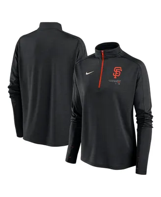 Women's Nike Black San Francisco Giants Pacer Quarter-Zip Top