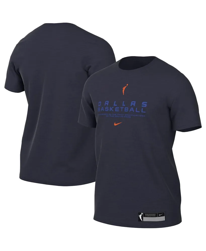 Men's Nike Navy Dallas Wings On Court Legend Essential Practice T-shirt