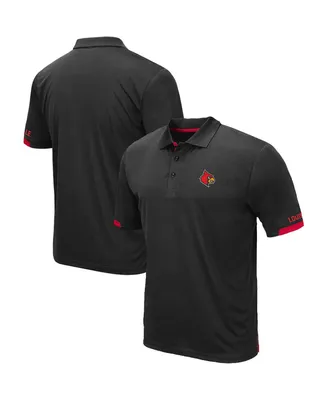 Men's Colosseum Black Louisville Cardinals Big and Tall Santry Polo Shirt