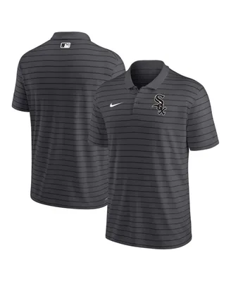 Men's Nike Charcoal Chicago White Sox Authentic Collection Victory Striped Performance Polo Shirt
