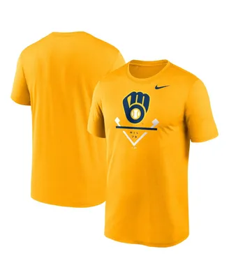 Men's Nike Gold Milwaukee Brewers Icon Legend T-shirt