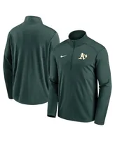 Men's Nike Green Oakland Athletics Agility Pacer Performance Half-Zip Top