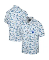 Men's Colosseum White Kentucky Wildcats Spontaneous is Romantic Camp Button-Up Shirt