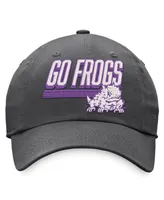 Men's Top of the World Charcoal Tcu Horned Frogs Slice Adjustable Hat