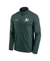 Men's Nike Green Oakland Athletics Agility Pacer Performance Half-Zip Top