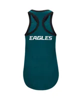 Women's G-iii 4Her by Carl Banks Midnight Green Philadelphia Eagles Team Tater Tank Top