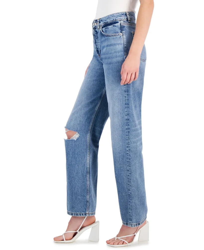 Hugo Women's High Rise Straight-Leg Denim Jeans