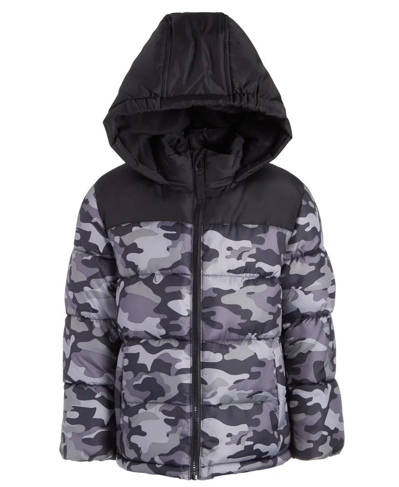 S Rothschild & Co Toddler Little Boys Camo Puffer Coat