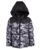 S Rothschild & Co Toddler Little Boys Camo Puffer Coat