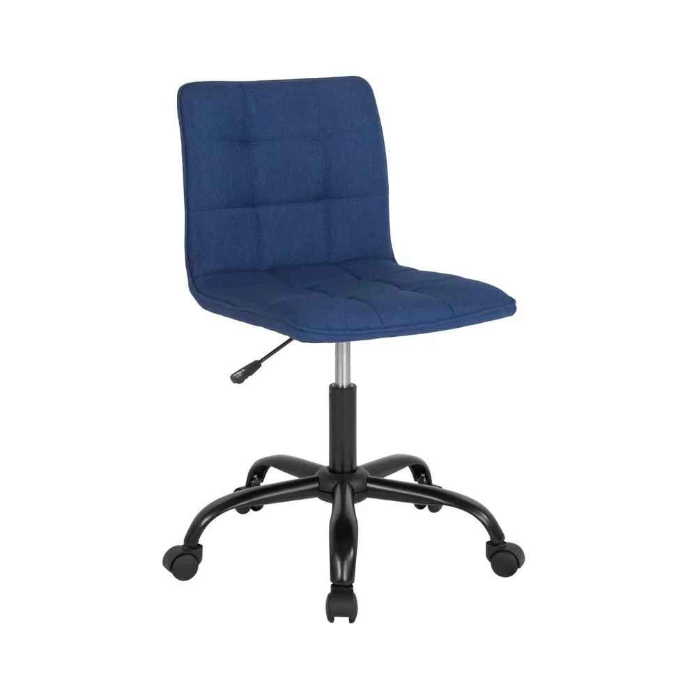 Emma+Oliver Home Office Armless Task Office Chair With Tufted Back/Seat