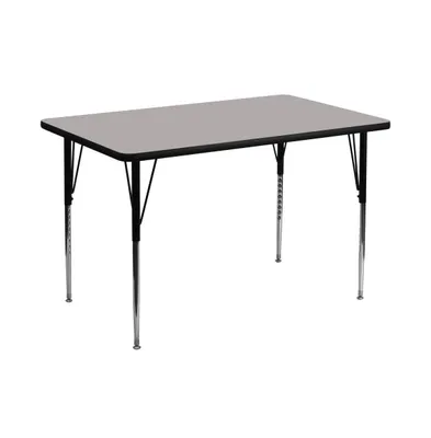 Emma+Oliver 36X72 Rectangle Hp Laminate Adjustable Activity Table