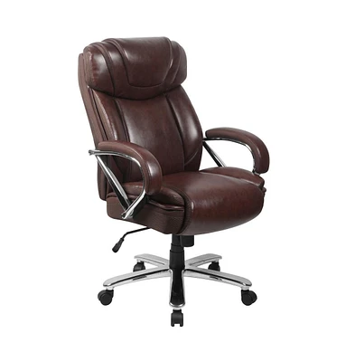 Emma+Oliver 500 Lb. Big & Tall Leathersoft Executive Ergonomic Office Chair With Wide Seat