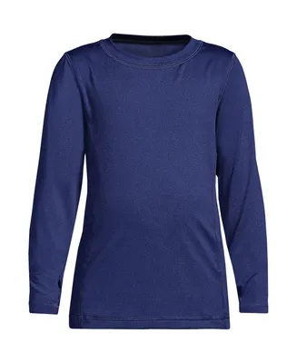Lands' End Boys Child Thermal Base Layer Long Sleeve Underwear Thermaskin Crew Neck T-Shirt