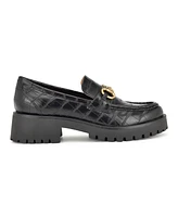 Nine West Women's Allmy Round Toe Lug Sole Casual Loafers