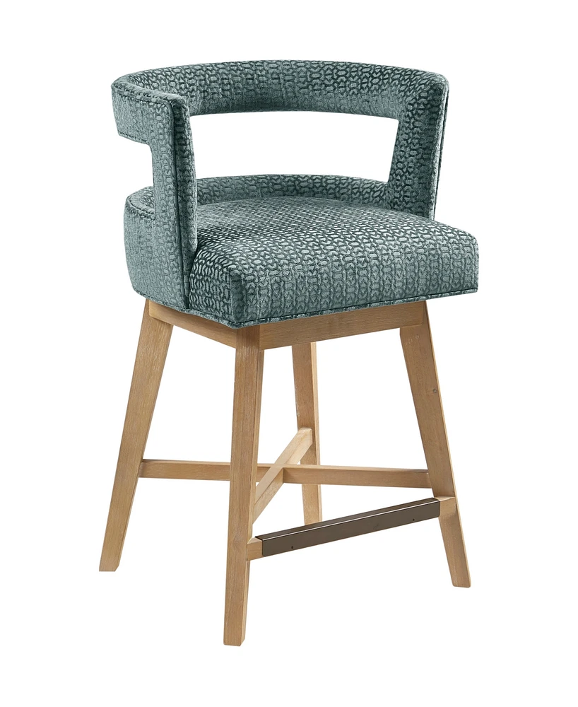 Madison Park Glenwood 25" Fabric Swivel Counter Stool