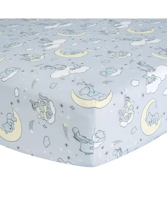 Lambs & Ivy Disney Baby Cozy Friends Winnie the Pooh Gray Fitted Crib Sheet
