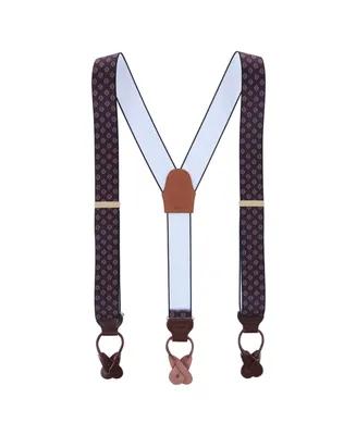 Trafalgar Men's Luxe Diamond Elastic Button End Suspenders