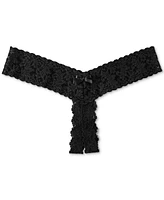 Hanky Panky After Midnight Solid Open Panel Thong 481001