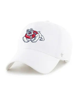 Men's '47 Brand White Fresno State Bulldogs Clean Up Adjustable Hat