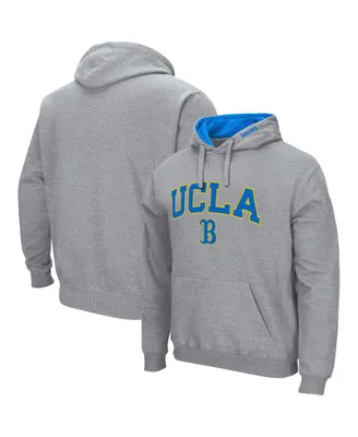 Men's Colosseum Heathered Gray Ucla Bruins Arch and Logo 3.0 Pullover Hoodie