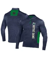 Men's Under Armour Navy Notre Dame Fighting Irish Gameday Twist Quarter-Zip Top