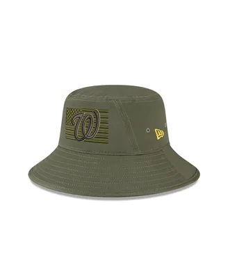 Men's New Era Green Washington Nationals 2023 Armed Forces Day Bucket Hat