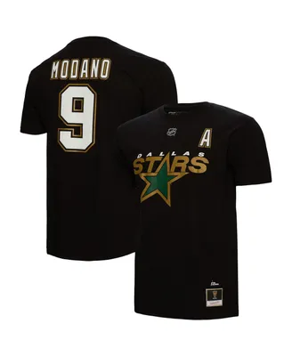 Men's Mitchell & Ness Mike Modano Black Dallas Stars Name and Number T-shirt