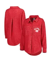 Women's Gameday Couture Crimson Oklahoma Sooners Switch It Up Tri-Blend Button-Up Shacket