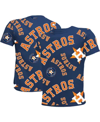 Big Boys and Girls Stitches Navy Houston Astros Allover Team T-shirt