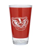 Wisconsin Badgers 16 Oz Mascot Pint Glass