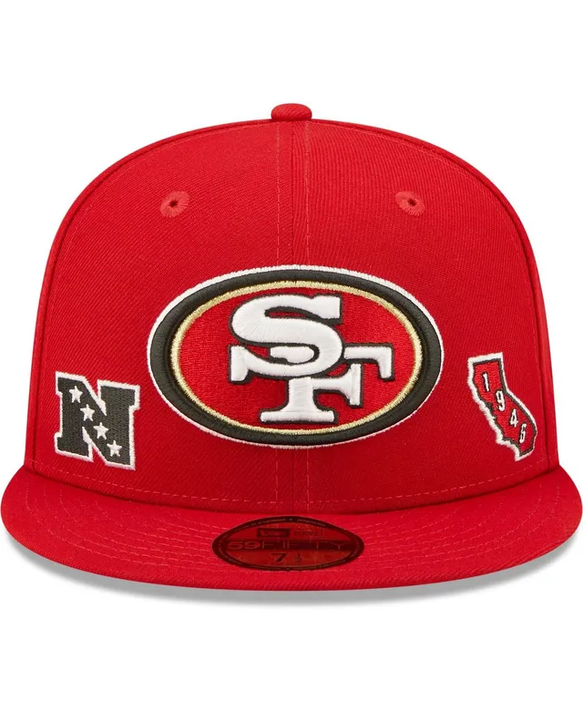 San Francisco 49ers 59FIFTY Fitted Hat in Scarlet Monocamo 7 1/2 / Scarlet Monocamo