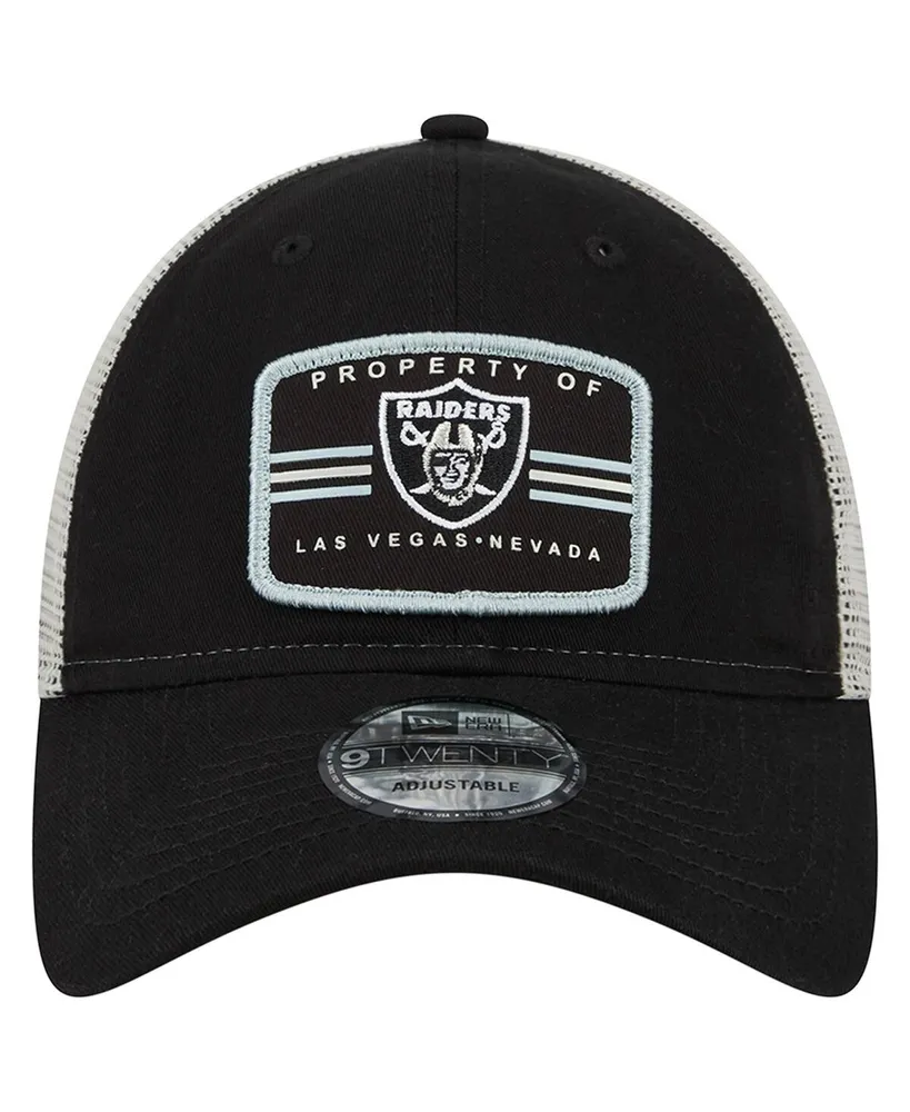 Men's New Era Black Las Vegas Raiders Property Trucker 9TWENTY Snapback Hat