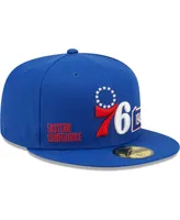 Men's New Era Royal Philadelphia 76ers Fall 22 Identity 59FIFTY Fitted Hat