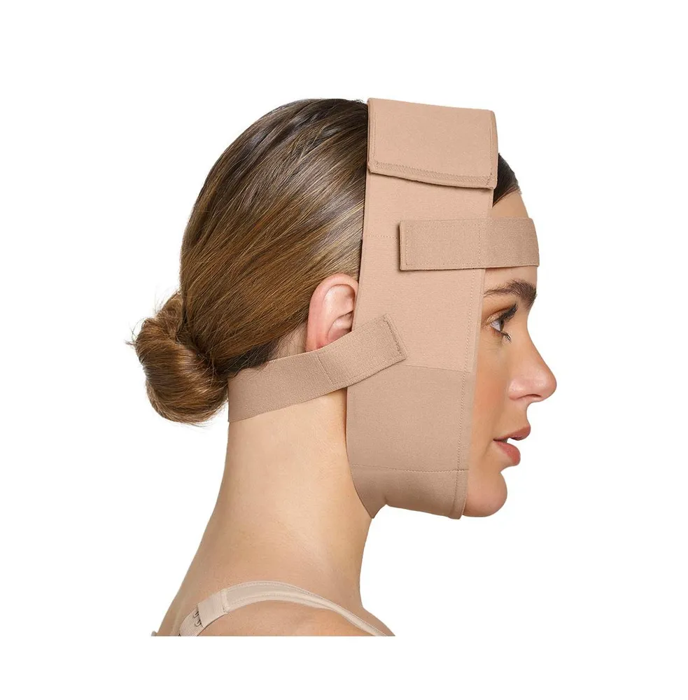 Post-surgical facial compression wrap for Women