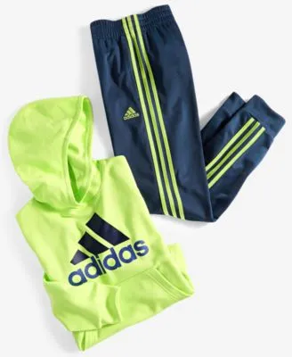 Adidas Big Boys Essential Fleece Hoodie Tricot Jogger Pants