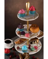 Marbella Three Tier Marble Cake Stand - Large