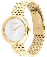 Calvin Klein Women's 2H Quartz Gold-Tone Stainless Steel Bracelet Watch 34mm