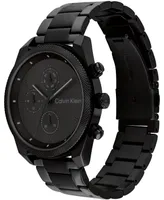 Calvin Klein Men's Multifunction Black Stainless Steel Bracelet Watch 44mm