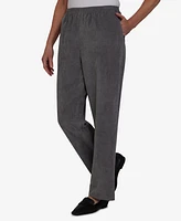 Alfred Dunner Women's Classics Stretch Waist Corduroy Average Length Pants