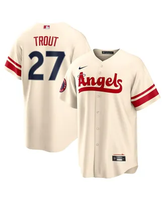 Men's Nike Mike Trout Cream Los Angeles Angels City Connect Replica Player Jersey