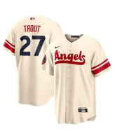 Men's Nike Mike Trout Cream Los Angeles Angels City Connect Replica Player Jersey