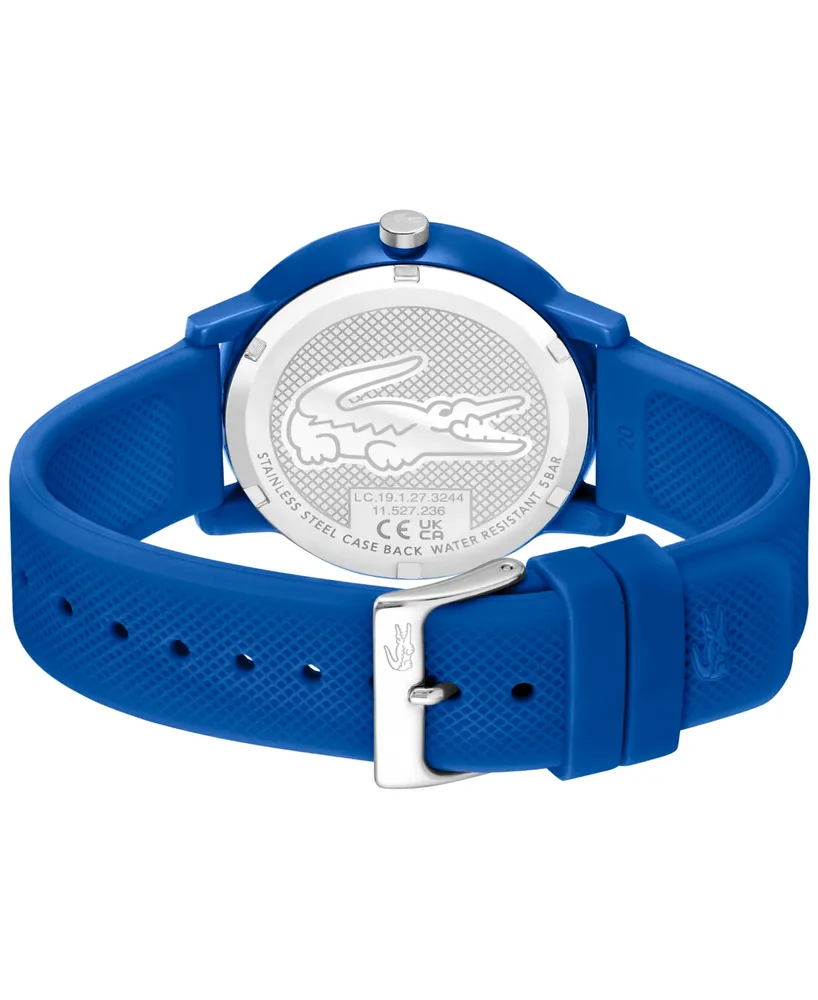 Lacoste Unisex L.12.12. Blue Silicone Strap Watch 42mm