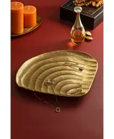 Gauri Kohli Zest Gold Decorative Tray - 12"