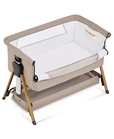 Dream on Me Baby Lilly Bassinet & Bedside Sleeper with Storage Bottom