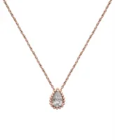 Diamond Pear Solitaire Pendant Necklace (1/4 ct. t.w.) 14k Gold, 16" + 2" extender