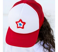 Sweet Wink Girls Patriotic Star Patch Hat