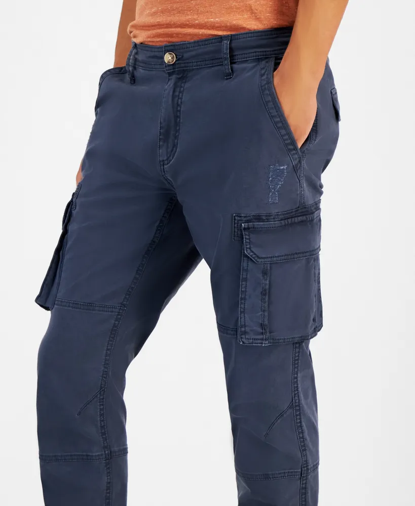 Sun + Stone Men's Morrison Distressed Cargo Pants, Created for Macy's