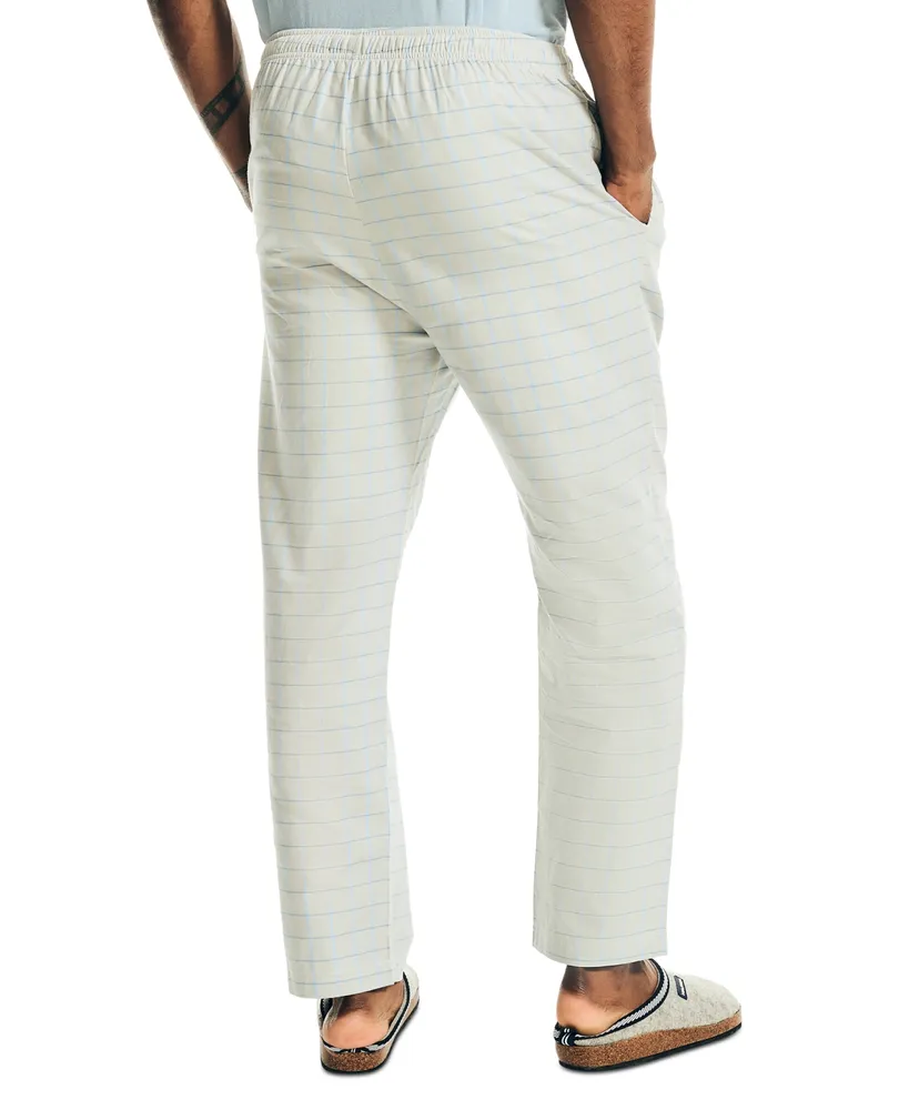 Nautica Men's Windowpane Plaid Cotton Pajama Pants